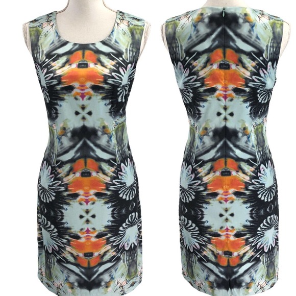 Linea Domani Limited Collection Womens Size 4 Sleeveless Printed Sheath Dress - Picture 10 of 10